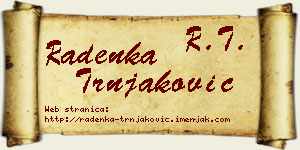 Radenka Trnjaković vizit kartica